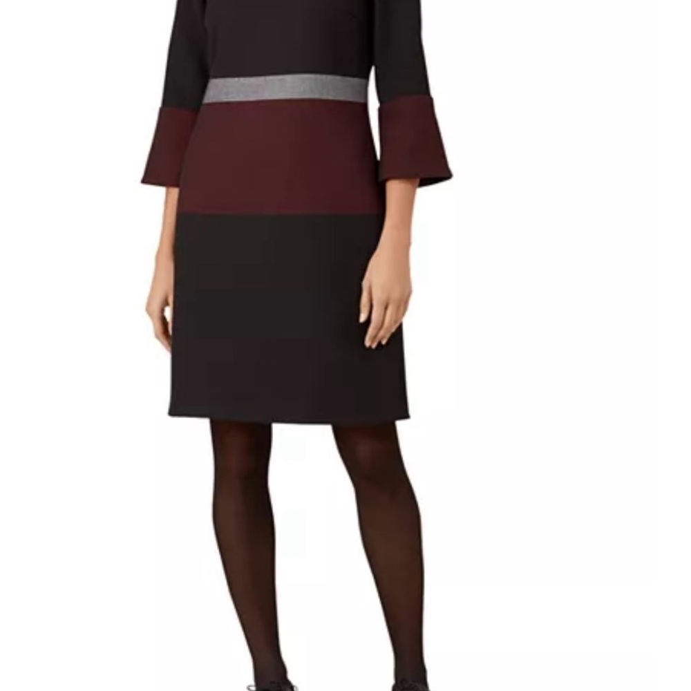 Hobbs London Simona Color-Block Shift Dress Size 14